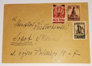 Stamps, Poland: Goznak. Fi376d, form II, type 1. Cover Swidnicy to Sopot, Errors - Picture 1 of 3