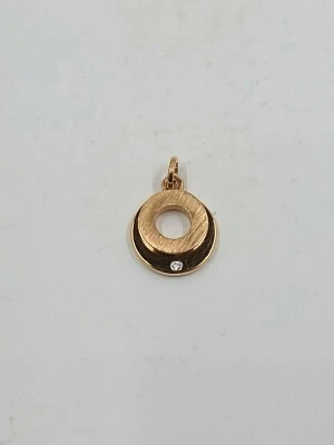 Inori Halo Pendant in Rose Gold Stainless Steel and CZ  - Image 1 of 4