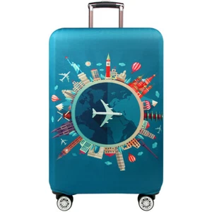 Flower Print Elastic Dust Proof Travel Suitcase Luggage Protective Cover Case M - Picture 1 of 13