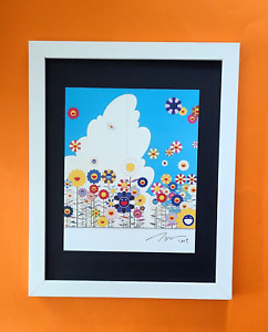 TAKASHI MURAKAMI + AWESOME SIGNED ART PRINT FROM JAPAN + WITH NEW FRAME 14x11in.