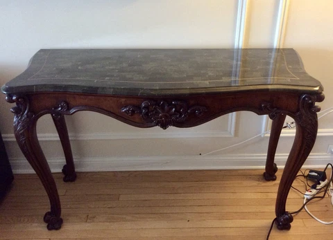 Henredon Walnut  Sofa / Hall Table Console Cover
