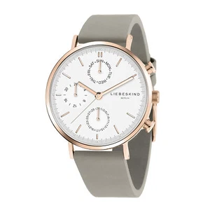 LIEBESKIND BERLIN leather wristwatch gray, 38 mm LT-0196-LM - Picture 1 of 7