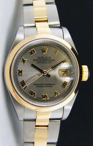Rolex Lady-Datejust Gold & Steel Silver Roman 79163 Oyster - Pre-owned - Picture 1 of 10