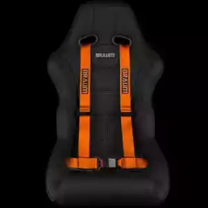 Arnés individual BRAUM Racing 4 puntos 2" correa carreras - naranja - nuevo - Imagen 1 de 4