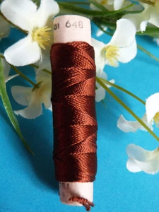 623B/ Beautiful Pure Silk Bobbin Zwicky Flora Brown Auburn No. 642 - Picture 1 of 1