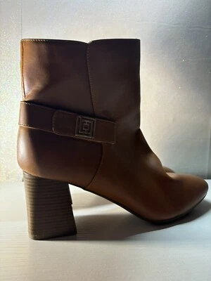 New W/ Tags Liz Claiborne Women’s Maycen Tan Brown Memory Foam Booties Size  10 - Image 1 of 4