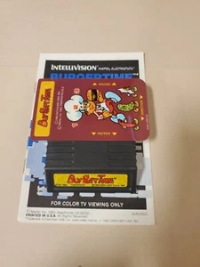 BurgerTime for Mattel Intellivision - One (1x) Overlay & Manual - Picture 1 of 3