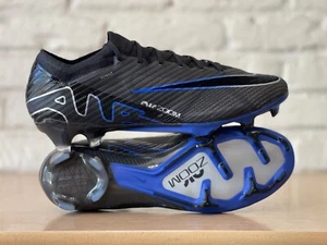 Nike Zoom Vapor 15 Elite FG Negro Cromo Hyper Royal DJ4978 040 Hombres Talla 9.5 Nuevo - Imagen 1 de 10