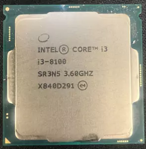 Intel SR3N5 i3-8100 3.6GHz 6MB Cache Quad Core Processor - Picture 1 of 2