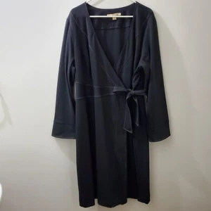 Jonathan Martin Schwarz Größe 20 W True Wickelkleid Goth Witchy Old Money - Bild 1 von 5
