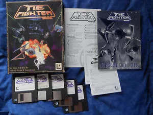 Lucasarts Star Wars Tie Fighter 3.5” Big Box PC 1994 IBM 5x 3.5" Disks - Picture 1 of 15