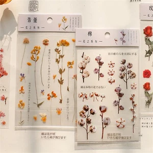 Garden Flower Stickers Floral Scrapbooking Journaling Crafting 1 Sheet - Picture 1 of 12
