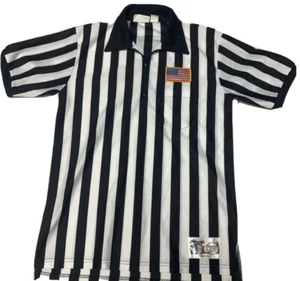 Honig's Whistle Stop Umpire Referee Sports Jersey Shirt Mens L Black White B - Picture 1 of 12