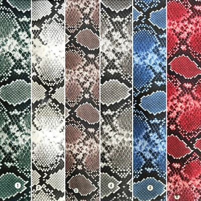 Soft Vinyl Snakeskin Python Leatherette Faux Leather Fabric Jacket Shoe Bags 54" - Image 1 of 4