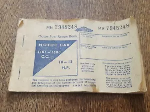 Motor Fuel Ration Book Motor car 1101 - 1500 CC Unused, 1960’s - Picture 1 of 3