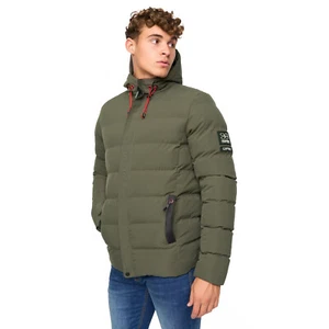 Crosshatch Kampleys Embossed Insulated Padded Casual Comfort Jacket Mens Green - Picture 1 of 5