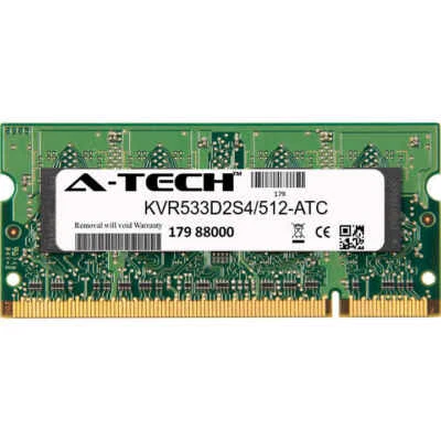 512MB DDR2 PC2-4200 SODIMM (Kingston KVR533D2S4/512 Equivalent) Memory RAM - Image 1 of 2