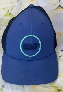 Cappello camionista Vineyard Vines Performance Snapback Whale Dot Regatta berretto blu - Foto 1 di 12