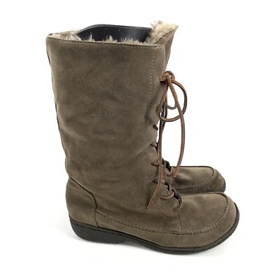 NOVAS Botas de Neve Femininas Sam Edelman Mateo Camurça Forrada de Pele Sintética Tamanho 10 Marrom - Imagem 1 de 4