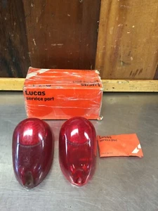 Triumph • Original Lucas Bugeye Tail Light Lens Set. #L549. Used. KT264 - Picture 1 of 11