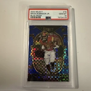 2022 Panini Select Brian Robinson Jr #78 Blue Prizm Concourse #/199 PSA 10 RC - Picture 1 of 9