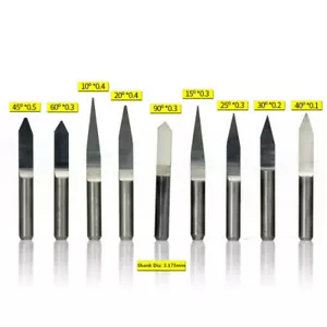 10pcs/Set 3.175mm Shank Dia Flat-Bottomed Sharp Column Knife - Picture 1 of 8