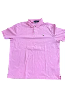 Polo Ralph Lauren da uomo XL rosa maniche corte cotone tocco morbido polo vestibilità classica - Foto 1 di 6