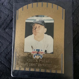 MICKEY MANTLE HOF Gold Plakette Karte - Bild 1 von 2