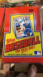 1983 Topps Baseball "Wax" Box Cards - Rare Michigan Test. Cellophane. 36 Packs