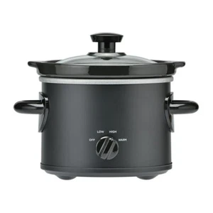 2 QUART Slow Cooker, Matte Black Finish, Removeable Stoneware Pot- FREE SHIPPING - Picture 1 of 8