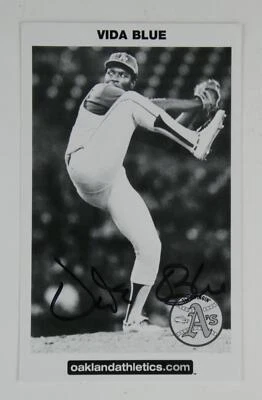Foto firmada por Vida azul 4x6,5 autografiada de los atletas de Oakland Foto 1 de 2