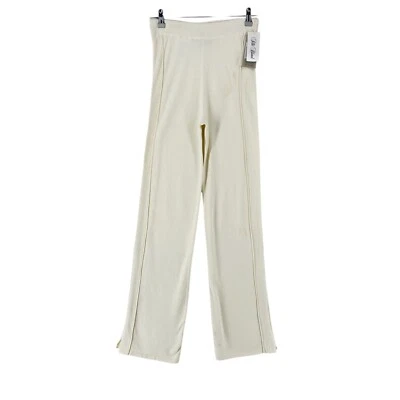 Pantalón GUESS Mujer Beige Claro Calce Regular Mezcla Seda Talla XS W26 Foto 1 de 4