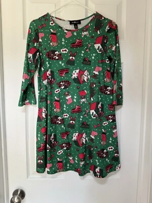 Amy Byer Green Dog Holiday Christmas Yappy Howlidays Dress- Size XL 16- VGUC - Image 1 of 4