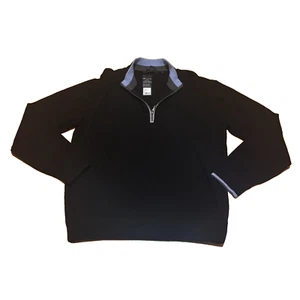 Greyson Sebonack 1/4-Reißverschluss Pullover Kaschmir Wolle Hirte schwarz Größe Large 298 $ - Bild 1 von 7