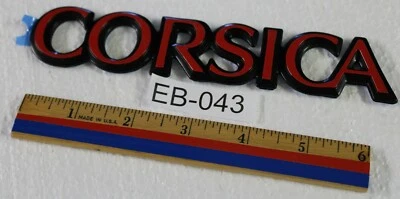 Chevrolet Corsica Door Trunk Emblem Red 87-93 OEM NOS 10056380 EB043 Foto 1 de 4