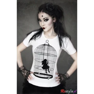 Restyle Girl In A Cage Top Womens Alternative Gothic Horror Clothing Tattoo - Picture 1 of 8