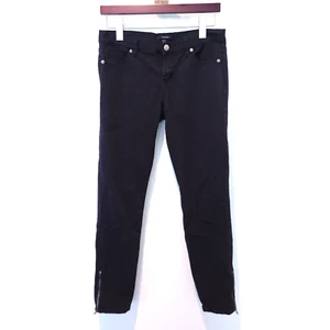 Forever 21 Jeans Women's Size 28 Black Low Rise Skinny Stretch w/ Zippered Ankle - Picture 1 of 3