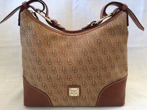 Dooney & Bourke Medium NIKKI SHADOW Hobo Bag Leder/Canvas, SV373, Neu ohne Etikett - Bild 1 von 12