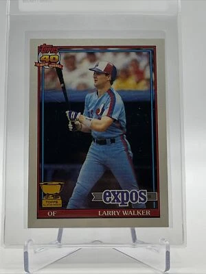 1991 Topps Larry Walker Baseball Card #339 Nm-Mint FREE SHIPPING - Image 1 of 3