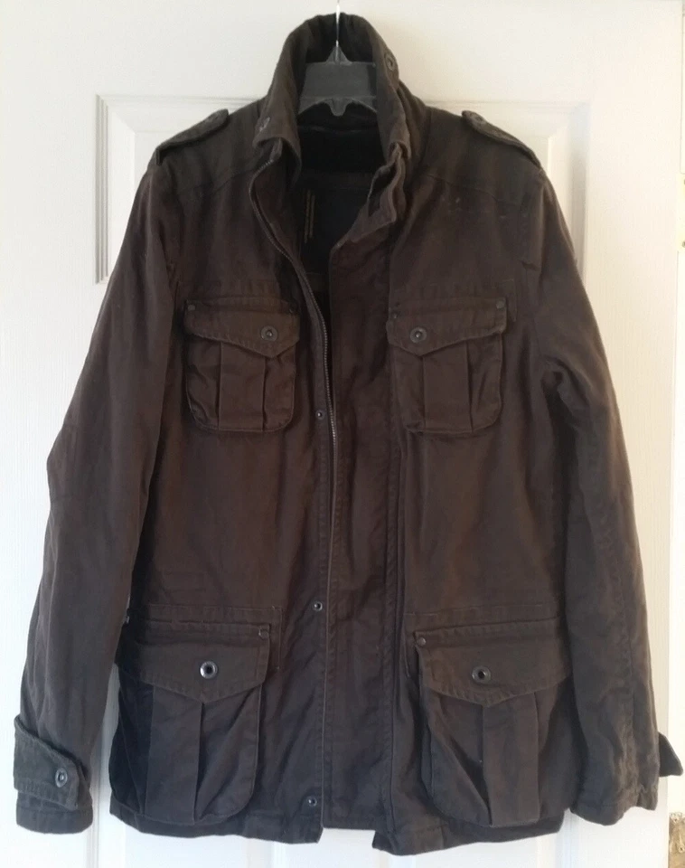 Chaqueta Abrigo Marrón Jack & Jones Hombre Talla S Extraíble Piel de Oveja Forrada Foto 1 de 4