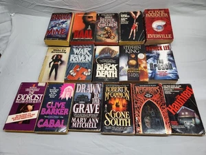 Lot #2 Vintage Rare/Scarce Horror-Thriller PB Book Lot of 16 Mixed Titles/Author - Picture 1 of 14