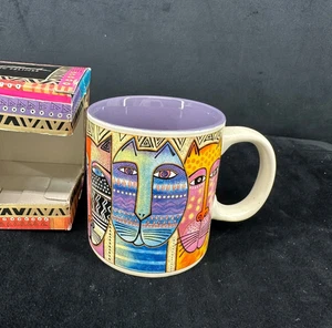 Laurel Burch Fantastic Felines Tasse Tribal Felines 14 Unzen Becher Neu im Karton Sun 'n Sand 2014 - Bild 1 von 8