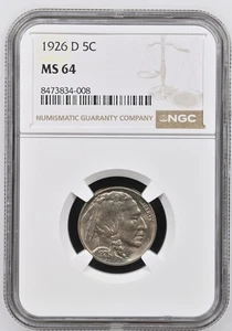 1926 D Buffalo Nickel NGC MS-64 - Picture 1 of 2
