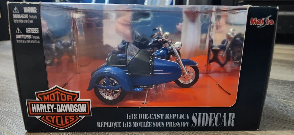 Harley Davidson Sidecar 系列 1: 18 1953 FL Hydra Glide Maisto 全新带盒 — 第 1/3 张图片