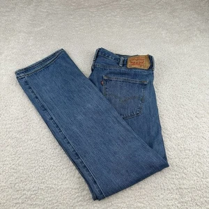 Levi’s Premium 501 Jeans Mens Size 38x34 Blue Straight Leg Button Fly - Picture 1 of 10