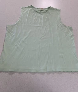 Merona Mint Green Scoop Neck Tank Top Size Med Soft Vintage Women’s Sleeveless - Picture 1 of 7