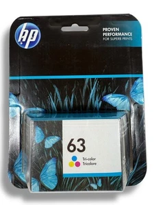 NEW HP 63 Tri-Color Ink Cartridge Exp 02/2020 - Picture 1 of 2