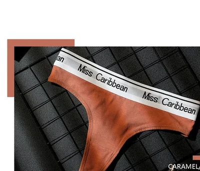 Miss Caribbean - Tanga de algodón - S (AU8) - Caramelo Foto 1 de 4