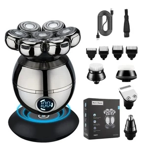 2025 Nuovo Rasoio elettrico 7D Portatile da uomo Barba Trimmer Clipper impermeab - Foto 1 di 7