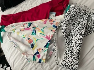Ladies Bikini Bottoms M&S Bundle 3 Pairs BNWT Size 22 Sun Smart - Picture 1 of 5